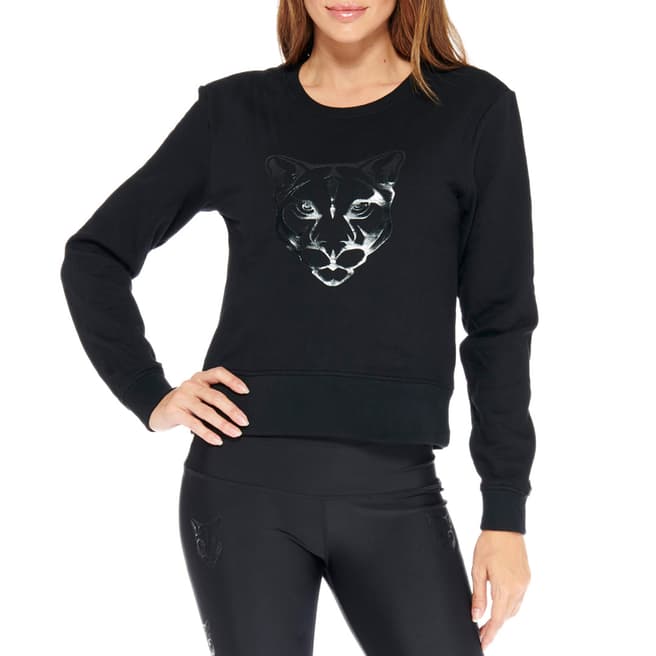 Electric Yoga Black Kendall Panther Sweater
