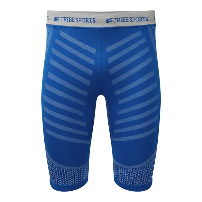 Tribe Sports Men's Royal Blue Compression Short