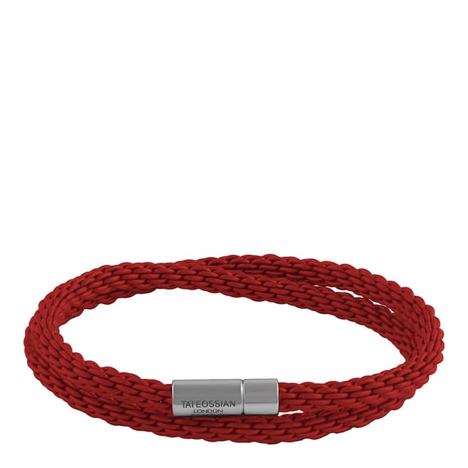 Tateossian Red Rubber Double Wrap Bracelet