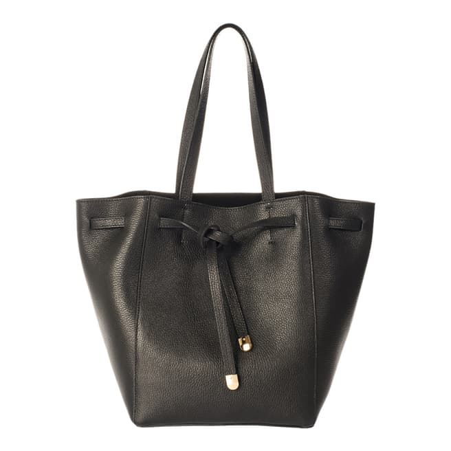 Markese Black Leather Shoulder Bag