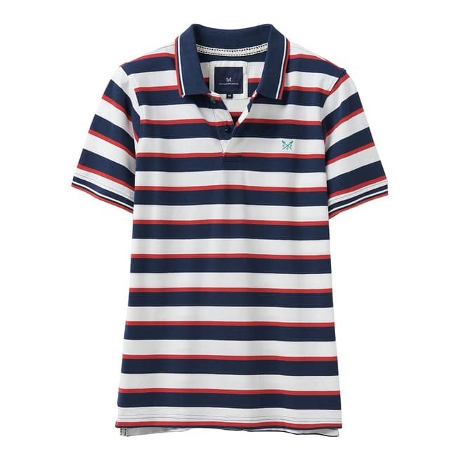 Crew Clothing Stripe Cotton Melbury Polo Shirt