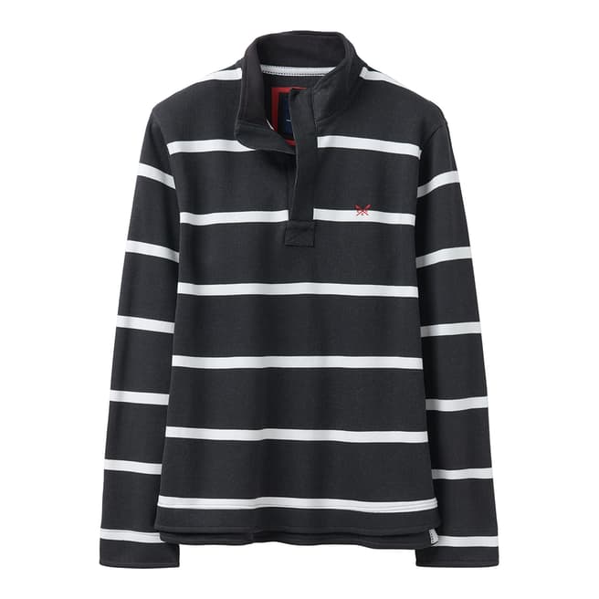 Crew Clothing Charcoal Stripe Cotton Sweatshirt