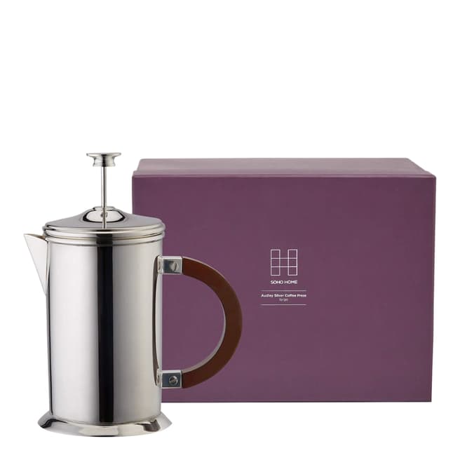 Soho Home Small Audley Silver Coffee Press in Gift Box