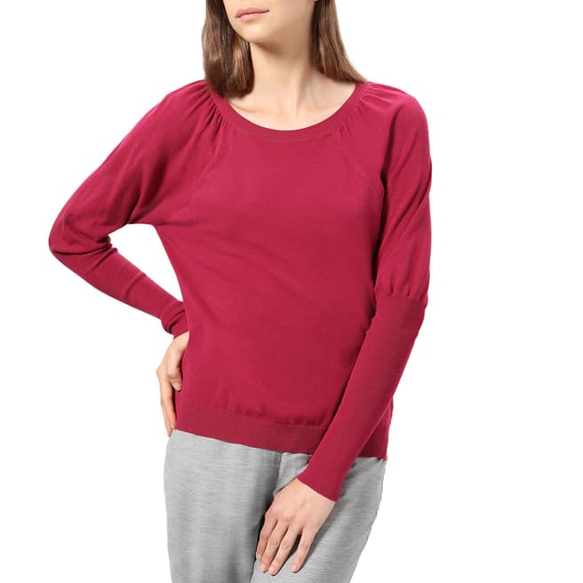 STEFANEL Red Round Neck Knitted Top
