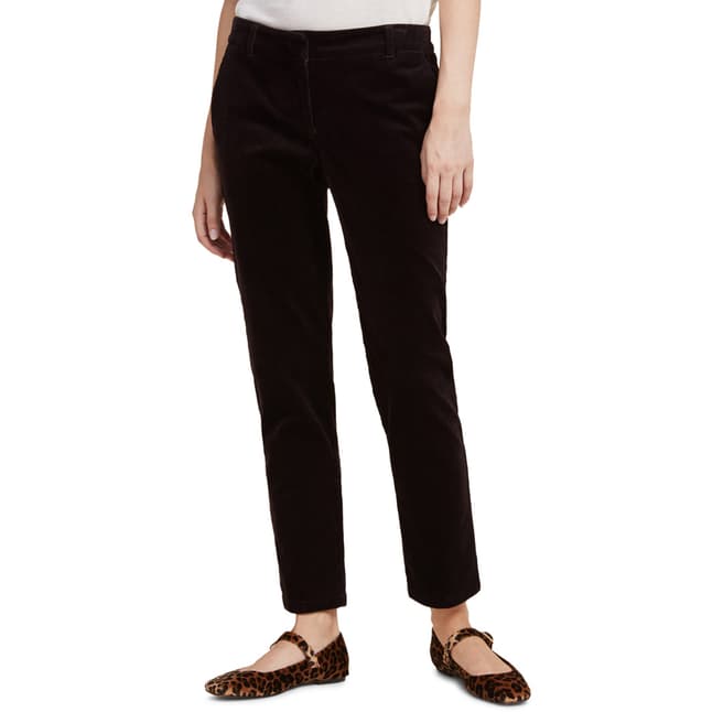 STEFANEL Brown Cotton Straight Trousers