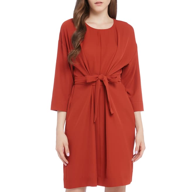STEFANEL Red Knee Length Dress