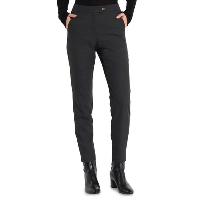 STEFANEL Charcoal Fitted Trousers