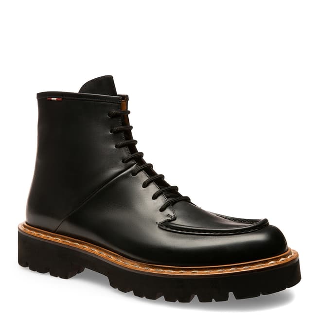 BALLY Black Leather Lybern Boots
