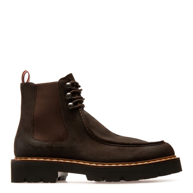 BALLY Brown Fur Lyons Suede Boots
