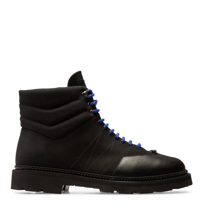 BALLY Black Leather Zeber Fur Boots