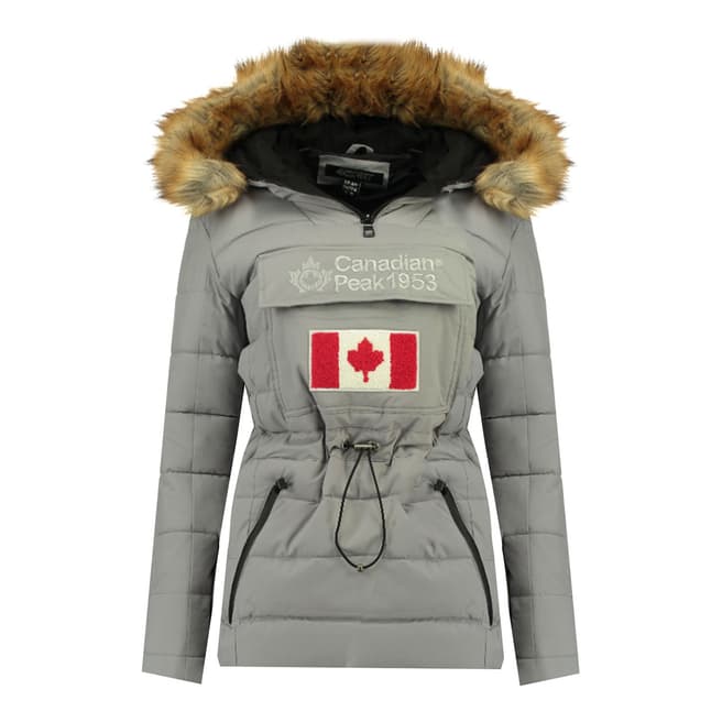 Canadian Peak Girl's Grey Bunnypeak Parka Jacket