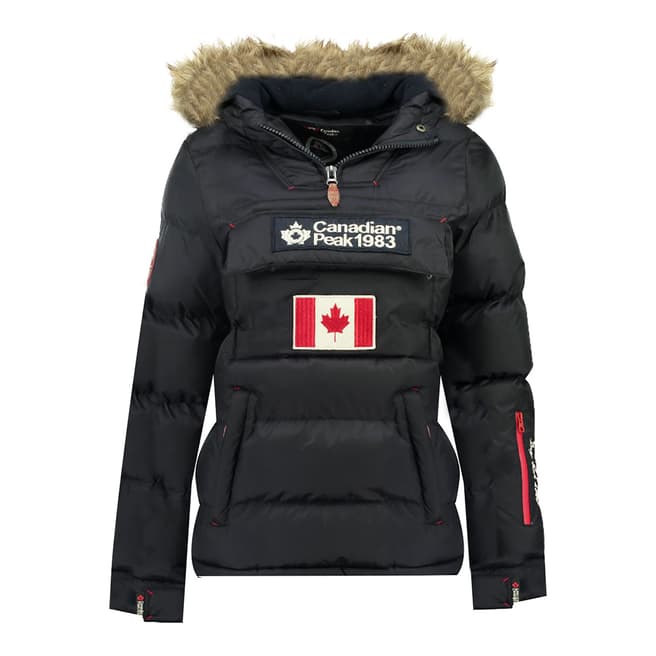 Canadian Peak Girl's Black Bettycheak Parka Jacket
