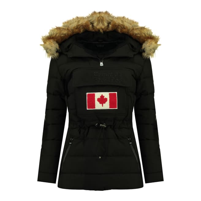 Canadian Peak Girl's Black Bunnypeak Parka Jacket