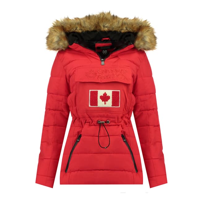 Canadian Peak Girl's Red Bunnypeak Parka Jacket