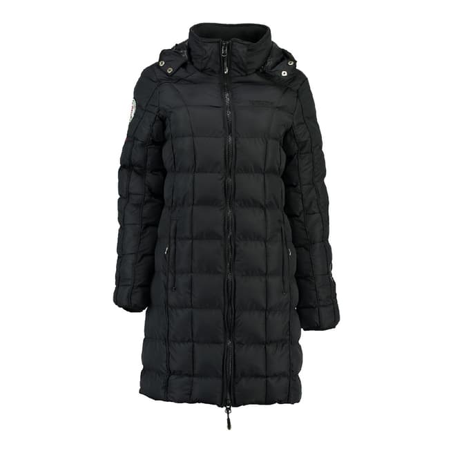 Geographical Norway Girl's Black Barbouille Long Parka