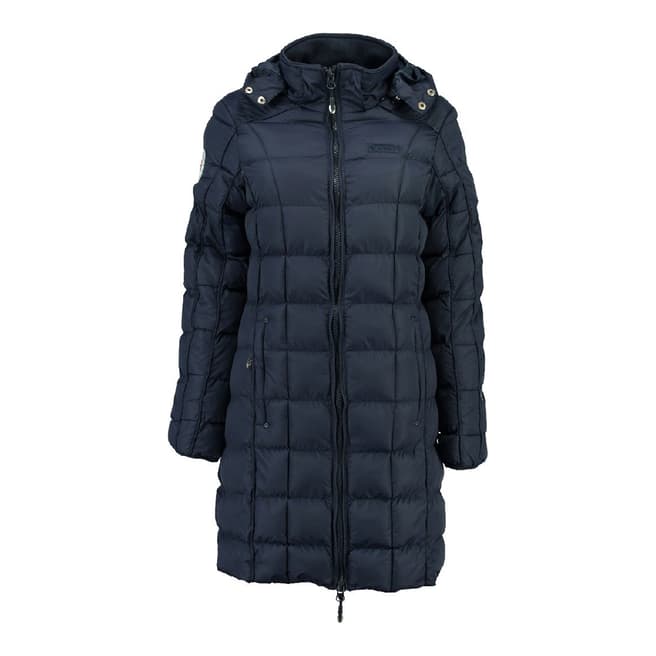 Geographical Norway Girl's Navy Barbouille Long Parka