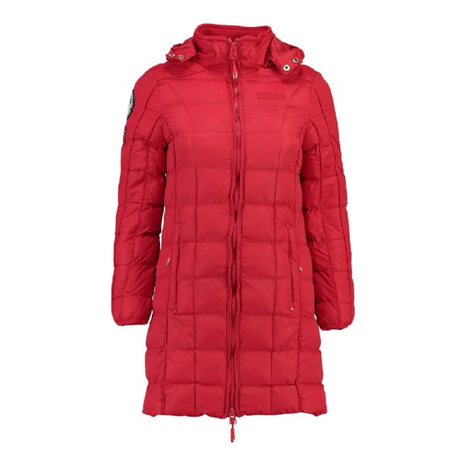 Geographical Norway Girl's Red Barbouille Long Parka