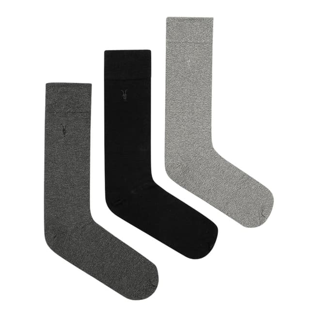 AllSaints Multi Ramskull Basic Socks 3 Pack