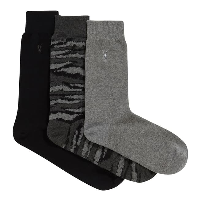 AllSaints Muli Camo Socks 3 Pack