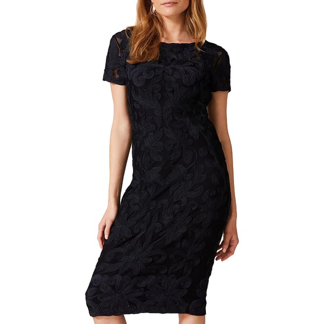 Phase Eight Navy Anette Tapework Dress