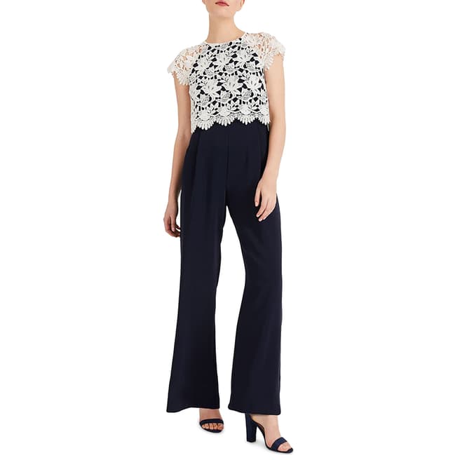 Phase Eight Navy Katy Lace Jumpsuit