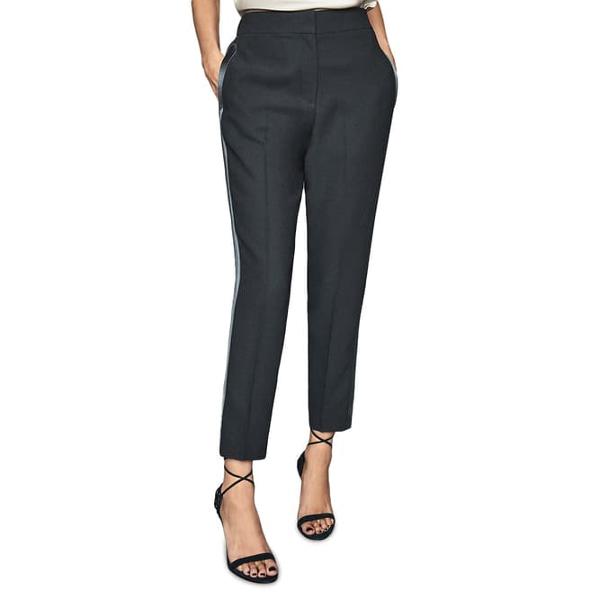 Reiss Navy Cleo Soft Tailored Trousers