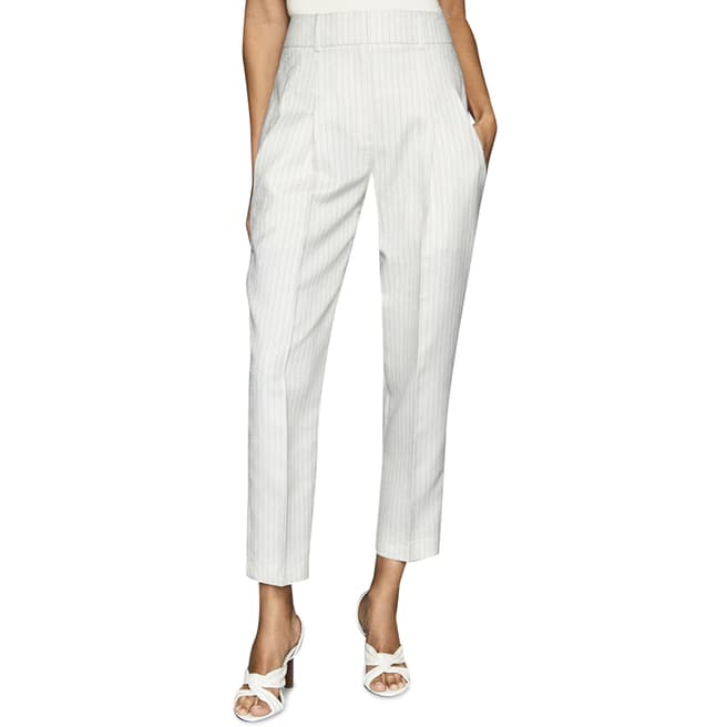 Reiss White Shelby Stripe Trousers