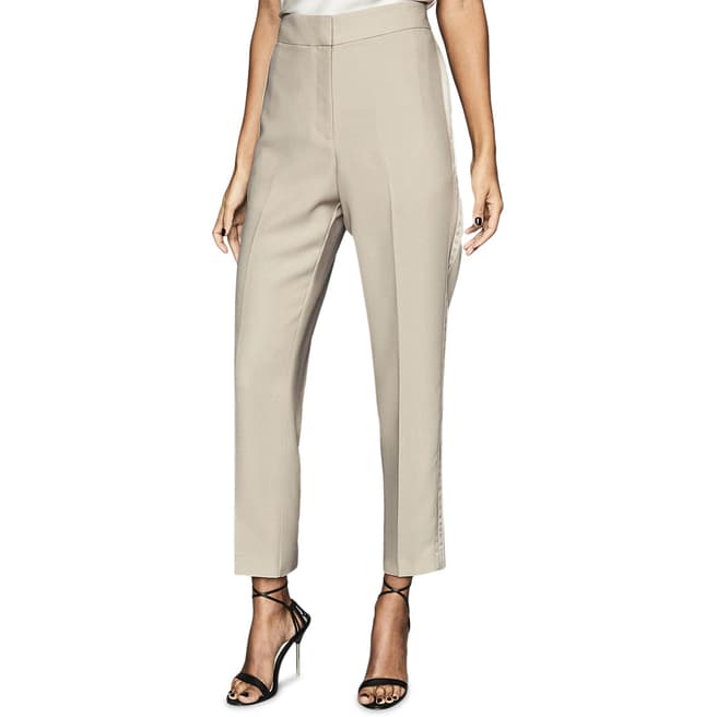 Reiss Beige Cleo Soft Tailored Trousers