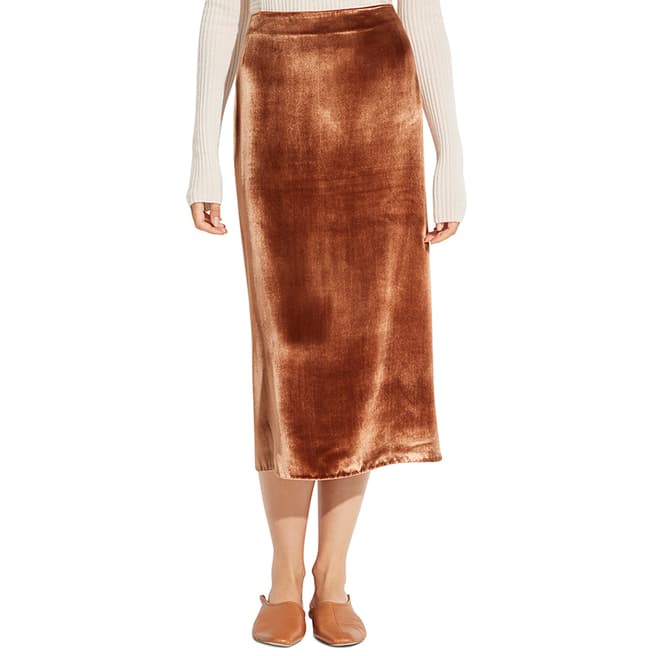 Vince Gold Panna Wrap Midi Skirt