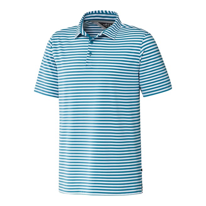 Adidas Golf Men's Blue Adipure EShort Sleeveential Stripe