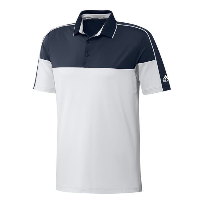 Adidas Golf Men's Navy/White ULT365 Block Stripe Polo
