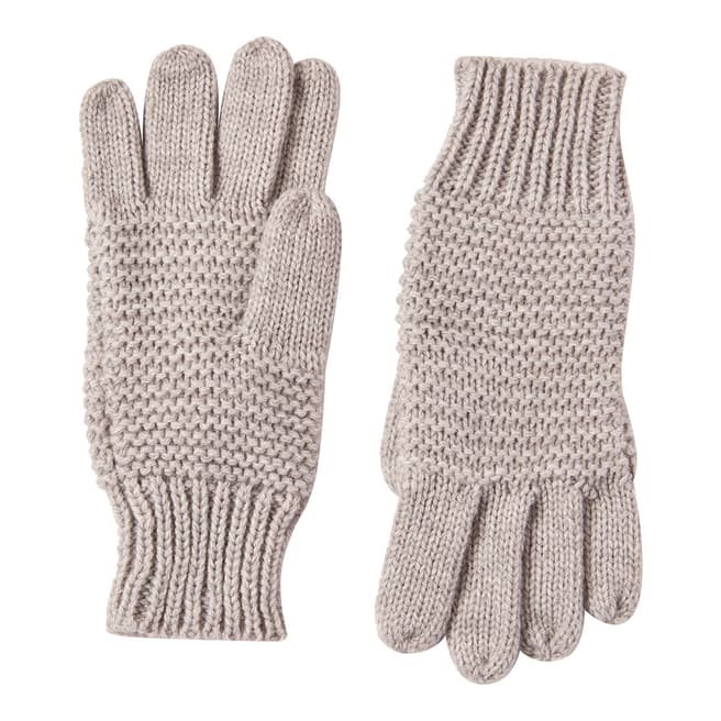 STEFANEL Grey Stitched Gloves