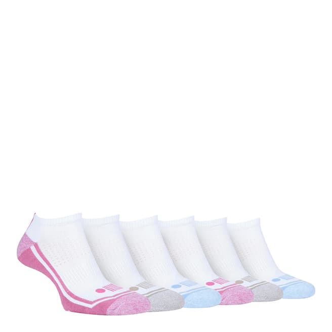 Jeep White 6 Pack Performance Trainer Sock