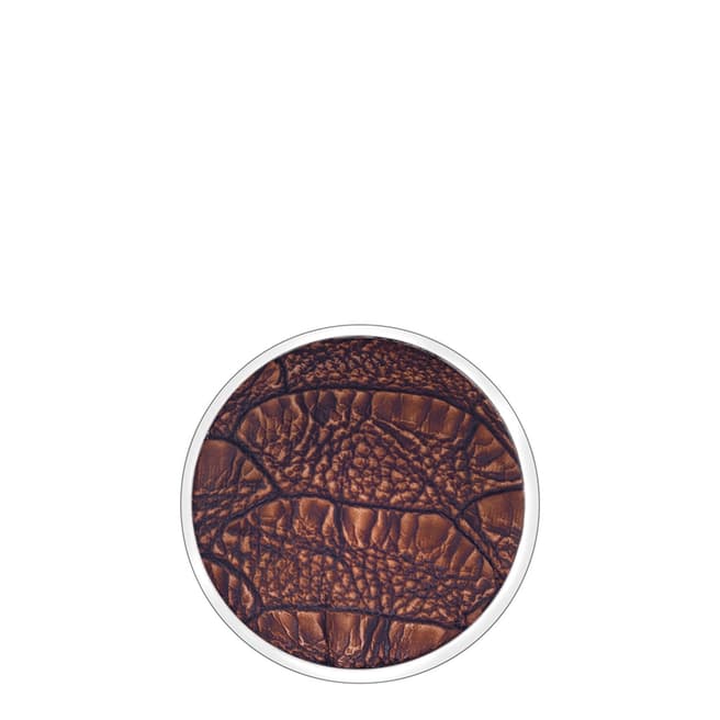 Emozioni 33mm Faux Crocodile Dark Brown Coin
