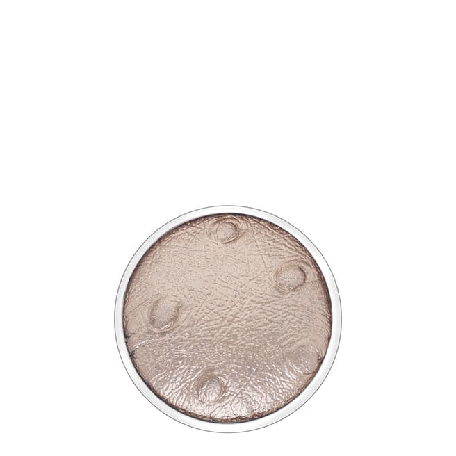 Emozioni 33mm Faux Ostrich Beige Coin