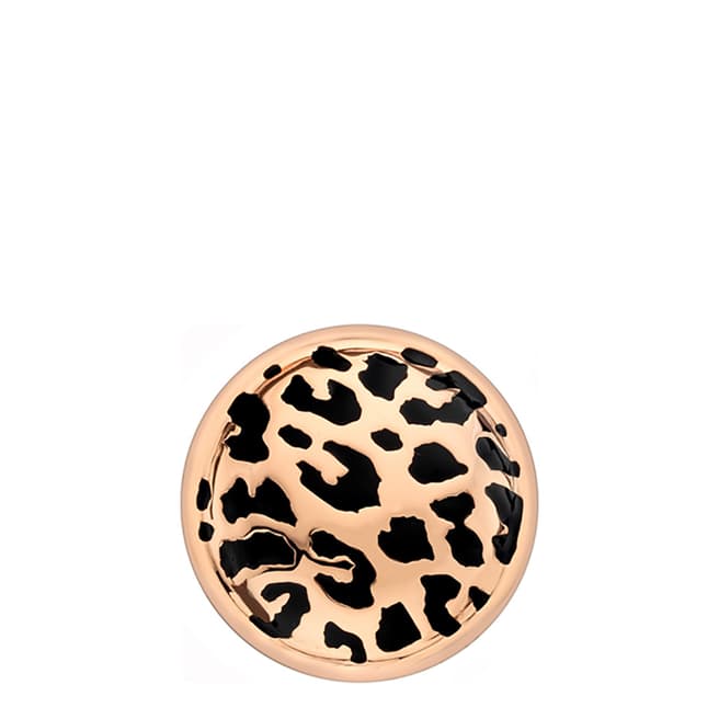 Emozioni 25mm Leopard Print Rose Gold Coin