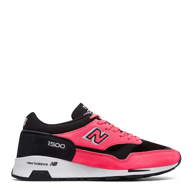New Balance: Made in UK Neon Pink & Black i500 Low Sneakers