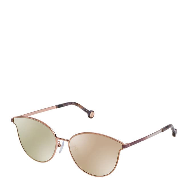 Carolina Herrera Copper Gold Cat Eye Sunglasses