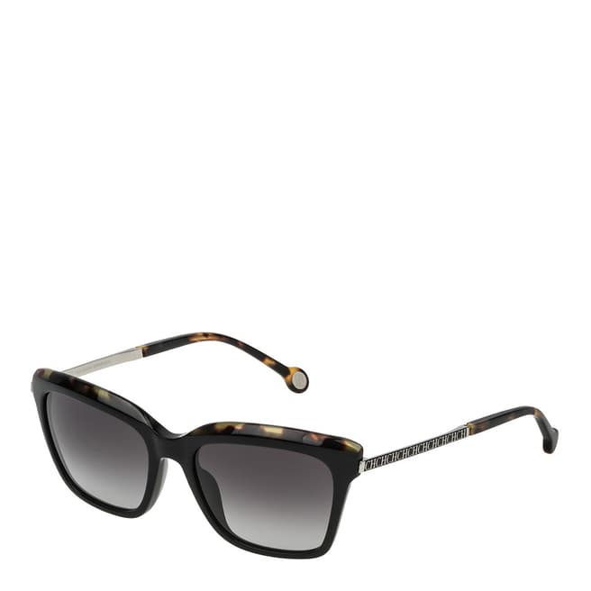Carolina Herrera Shiny Black Square Sunglasses