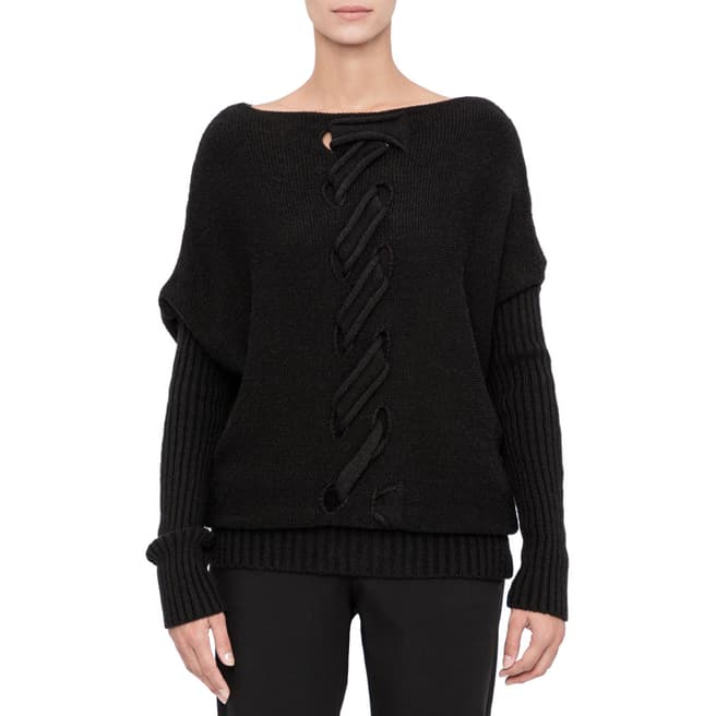 SARAH PACINI Long sweater – cable knit detail