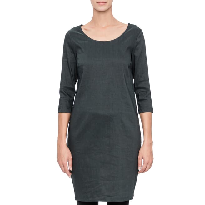 SARAH PACINI Charcoal Short Fitted Dress