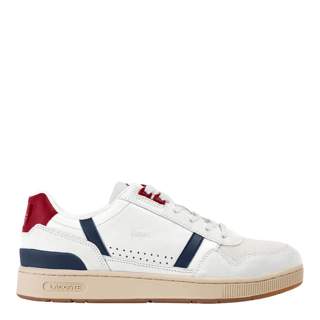 Lacoste White/Navy/Red T Clip 120 Trainers