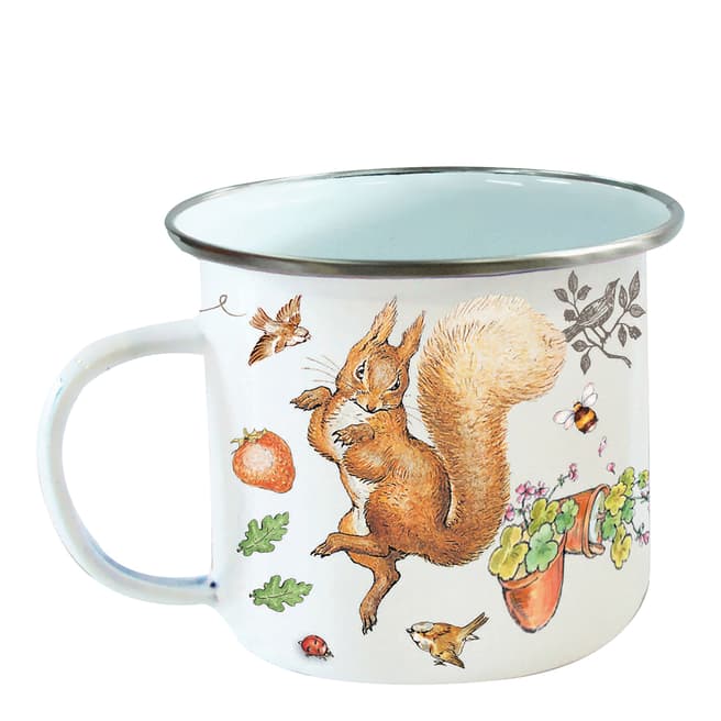 Peter Rabbit Pin Up Squirrel Nutkin Enamel Mug