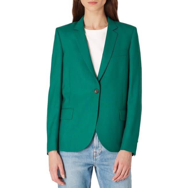 PAUL SMITH Green Wool Tailored Jacket