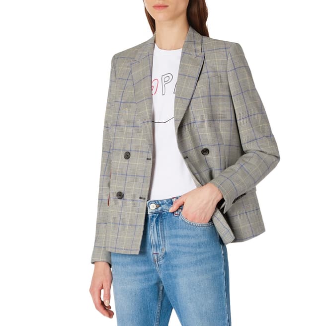 PAUL SMITH Beige Check Tailored Jacket