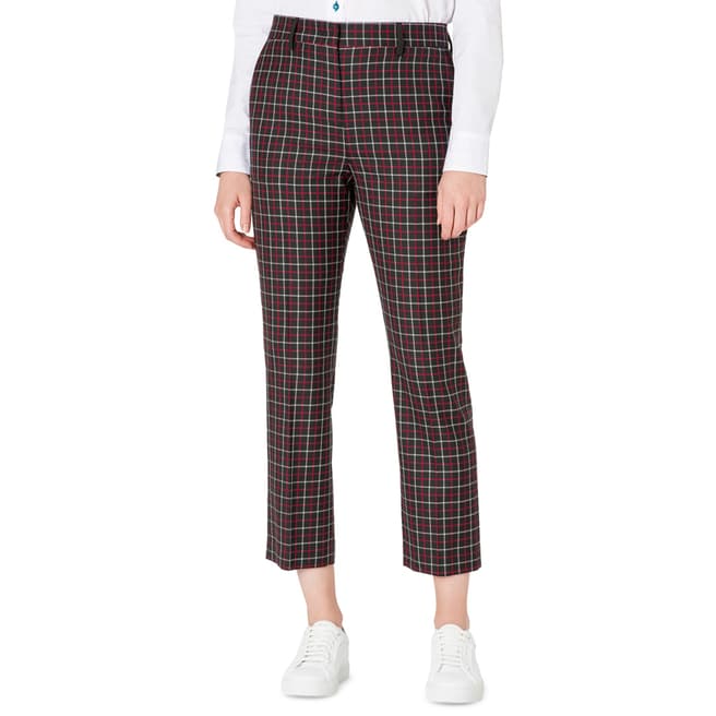 PAUL SMITH Red Check Wool Trousers