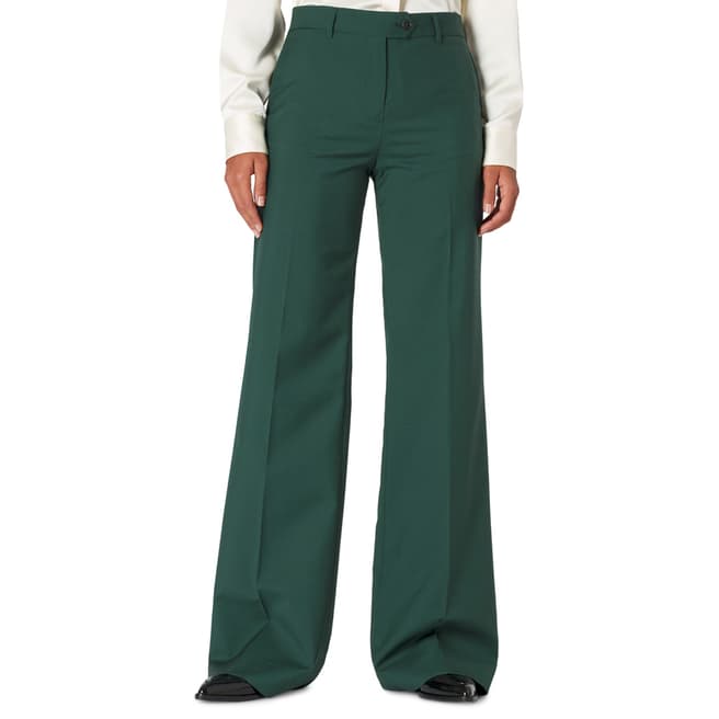 PAUL SMITH Green Wool Blend Trousers