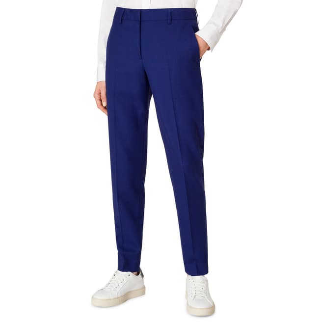 PAUL SMITH Blue Tailored Wool Trousers