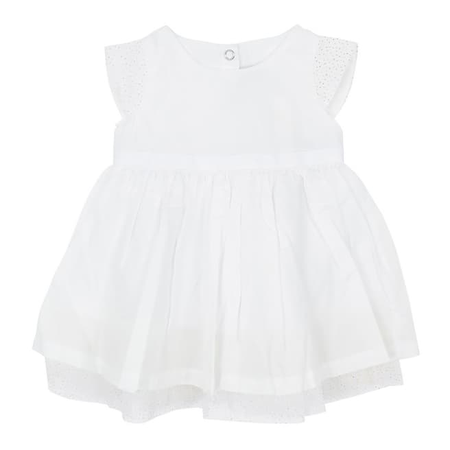 Petit Bateau Baby Girl's White Formal Dress