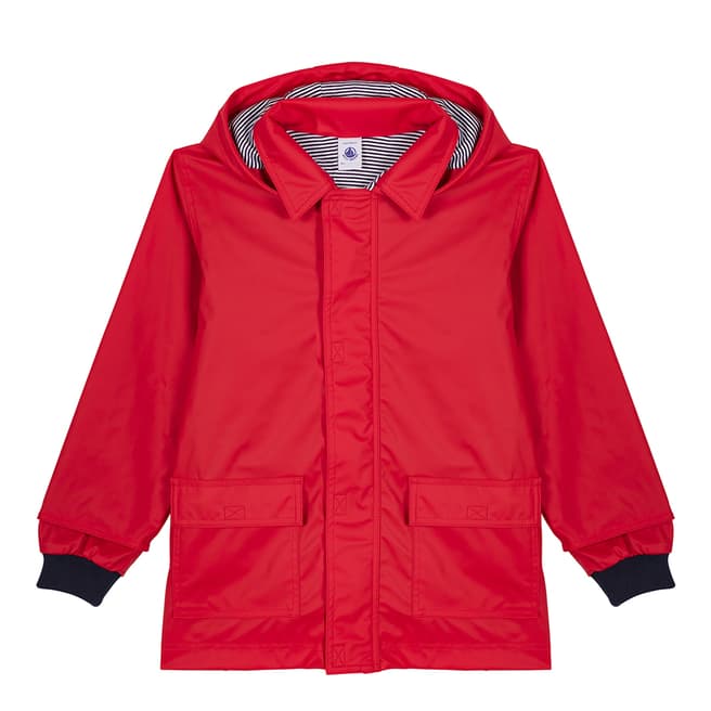 Petit Bateau Girl's Red Iconic Raincoat